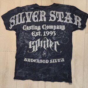 Authentic medium Anderson Silva the Spider Silver Star Black T-shirt